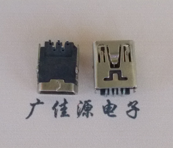 昆明MINI USB前两脚插座 90度卧式 端子DIP针脚定义