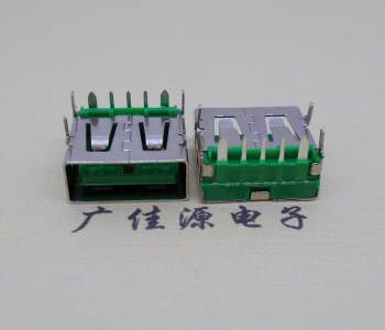 昆明5A大电流 快充接口 USB5p绿胶芯 常规母座