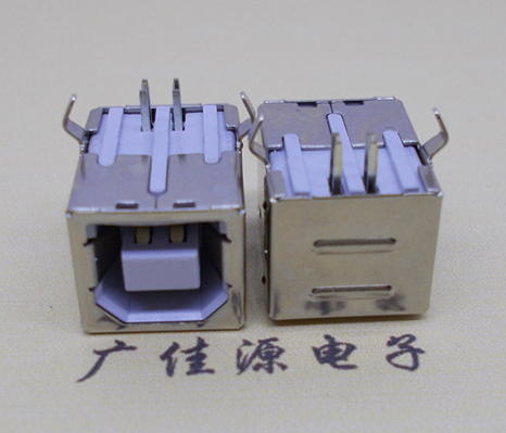 昆明USB BF90度母座 打印机接口 卧式插板DIP白胶