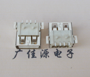 昆明USB AF方形脚 贴片母座 1.0/1.2柱子直边接口