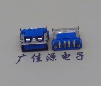 昆明AF短体10.0接口 蓝色胶芯 直边4pin端子SMT