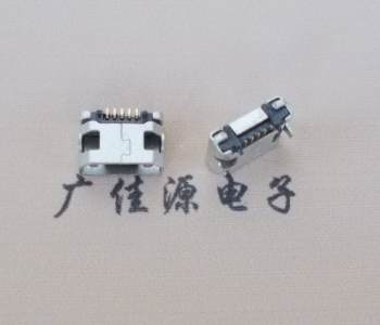 昆明迈克小型 USB连接器 平口5p插座 有柱带焊盘