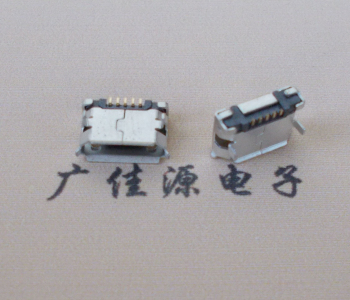昆明Micro USB卷口 B型(无柱）插板脚间距6.4普通端子