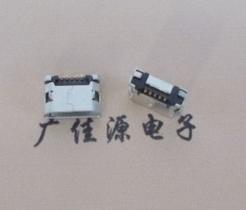 昆明MICRO USB接口 90度卧式母座 插板有柱直边