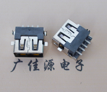 昆明 USB母座 贴片沉板3.5/4.9 直口/卷口铜壳/铁壳