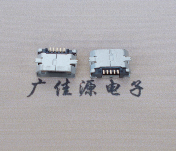 昆明Micro USB平口全贴板 鱼叉脚5.0长带定位柱加焊盘