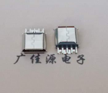 昆明Micro USB母座 防水接口焊线夹板式悬空翻边