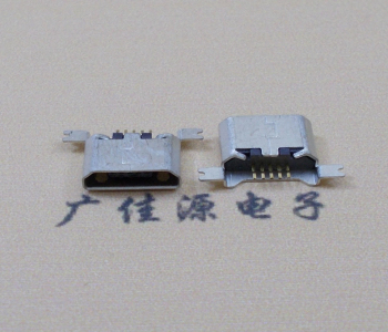 昆明MK USB B Type 沉板0.9母座后两脚SMT口不卷边