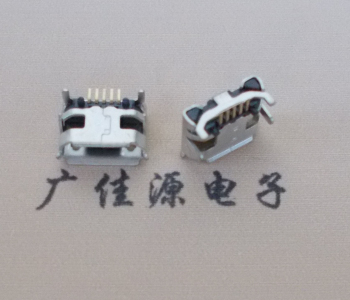 昆明Micro USB母座牛角间距7.2x6.6mm加长端子定位柱