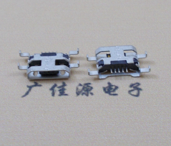 昆明MICRO USB 5PIN接口 沉板1.6MM 四脚插板无导位