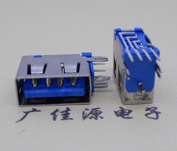 昆明USB 测插2.0母座 短体10.0MM 接口 蓝色胶芯