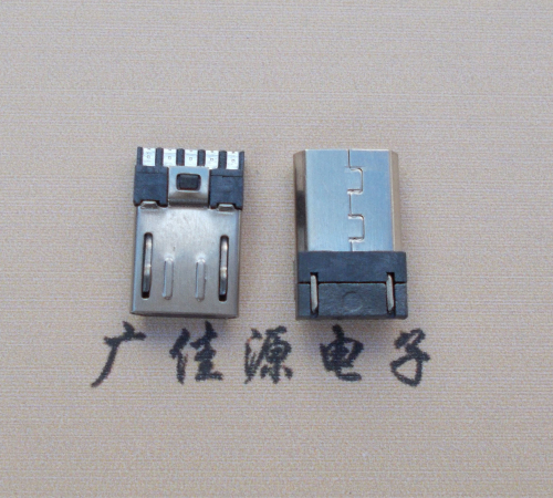 昆明Micro USB 公头焊线短体10.5mm胶芯3.0前五后五