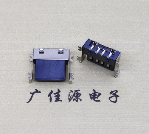 昆明薄胶芯母座 USB2.0卧式贴板A母10.0短体尺寸